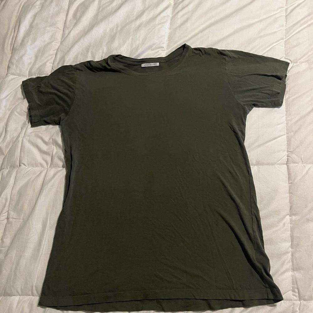 John Elliott Classic Crew Olive Large